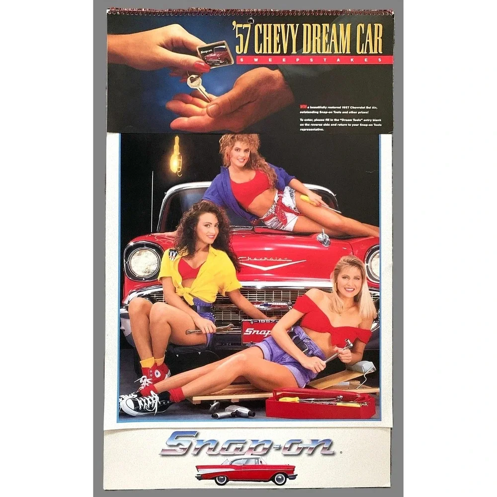 7 Snap-On Tools Collection Calendars 1988-90-92-96-97, 2001-02 Wheels & Girls VG